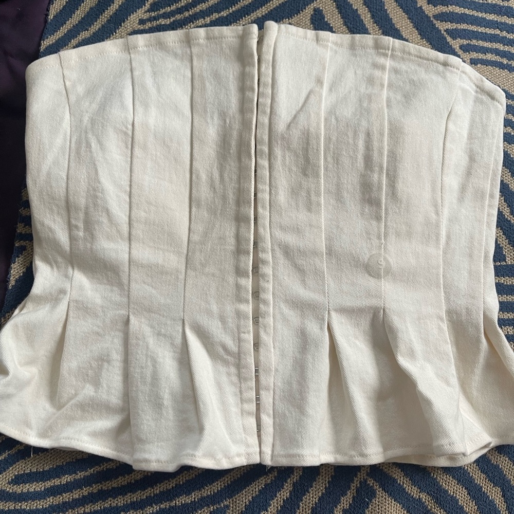 LA Hearts White Strapless Top Size SM